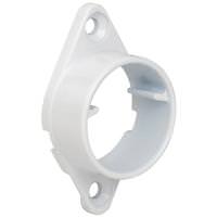 View White Lighted Closet Rod Flange Set